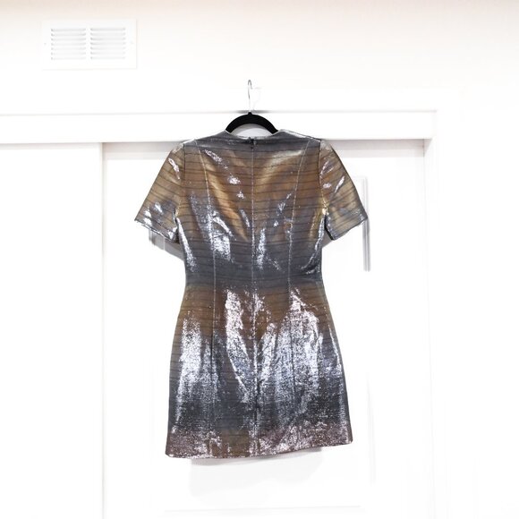 Jasmine Di Milo Size 6 Metallic Fit and Flare Mini Dress - Picture 8 of 12